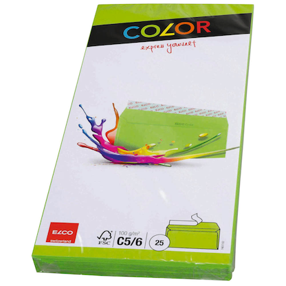 Artikelbild 3 für ELCO Briefumschläge Color DIN lang ohne Fenster intensivgrün haftklebend 25 St., Artikelnummer 295438