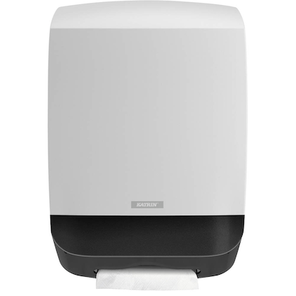 Artikelbild 2 für KATRIN Papierhandtuchspender M 77410 weiß Kunststoff, Artikelnummer 200206