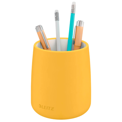 Artikelbild für AKTION: LEITZ Stiftehalter Cosy gelb Keramik 8,7 x 8,7 x 10,8 cm mit Prämie nach Registrierung, Artikelnummer 651921