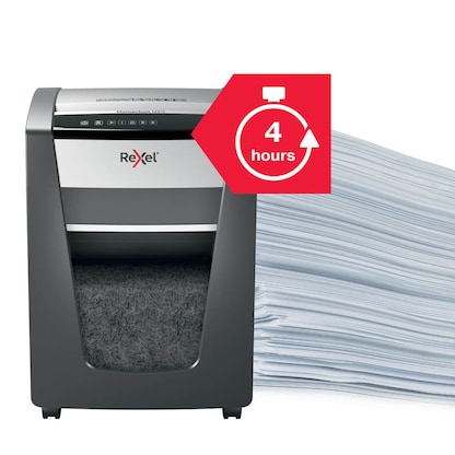 Artikelbild 9 für Rexel Momentum M515 Aktenvernichter mit Partikelschnitt P-5, 2 x 15 mm, bis 15 Blatt, schwarz, Artikelnummer 643770