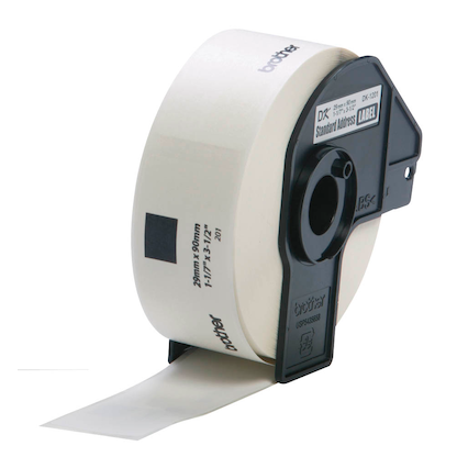 Artikelbild 3 für brother Etikettenrolle für Etikettendrucker DK11201 weiß, 29,0 x 90,0 mm, 1 x 400 Etiketten, Artikelnummer 639161