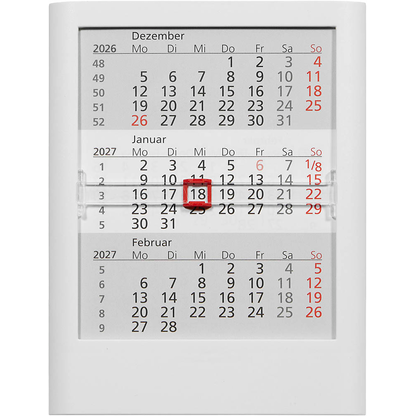 Artikelbild für Tischkalender Einsteckkalender 2026/2027 weiß, Artikelnummer 547879