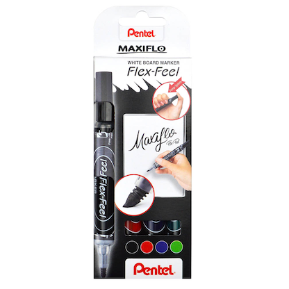 Artikelbild 8 für Pentel MAXIFLO Flex-Feel Set Whiteboard-Marker farbsortiert 2,0 - 5,0 mm, 1 Set, Artikelnummer 173011