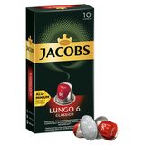 Artikelbild 1 für JACOBS LUNGO CLASSICO Kaffeekapseln, Arabica- und Robustabohnen mild, 10 Portionen, Artikelnummer 340957