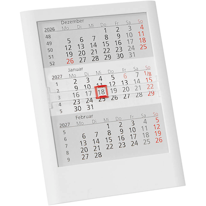 Artikelbild 2 für Tischkalender Einsteckkalender 2026/2027 weiß, Artikelnummer 547879