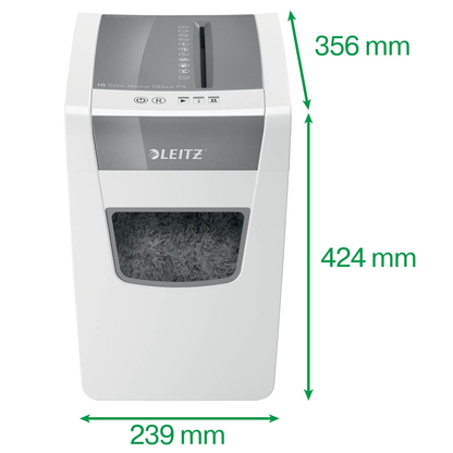 Artikelbild 7 für LEITZ IQ Home Office Slim Aktenvernichter mit Partikelschnitt P-4, 4 x 28 mm, bis 10 Blatt, weiß, Artikelnummer 638041