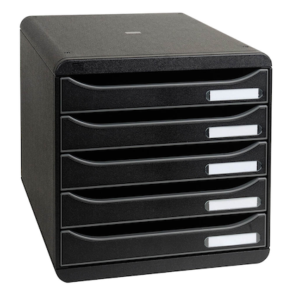 Artikelbild für Exacompta Schubladenbox BIG-BOX PLUS schwarz 309714D, DIN A4 mit 5 Schubladen, Artikelnummer 667434