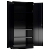 Artikelbild 1 für ClassiX Metallschrank X-530349 tiefschwarz 92,0 x 42,0 x 194,5 cm, aufgebaut, Artikelnummer 184737