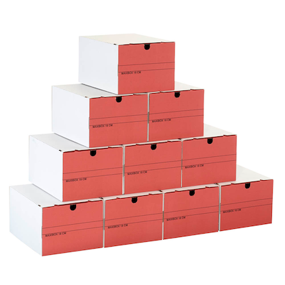 Artikelbild 11 für 10 Top-Print Archivboxen weiß/rot 24,4 x 32,1 x 18,5 cm, Artikelnummer 710996