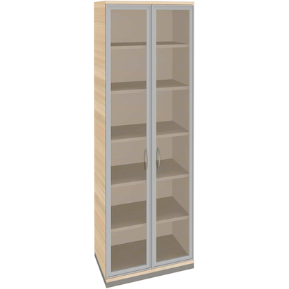 Artikelbild 23 für fm Aktenschrank Sidney, 4260267328880 akazie, Acrylglas klar 5 Fachböden 80,0 x 44,2 x 222,1 cm, Artikelnummer 564973