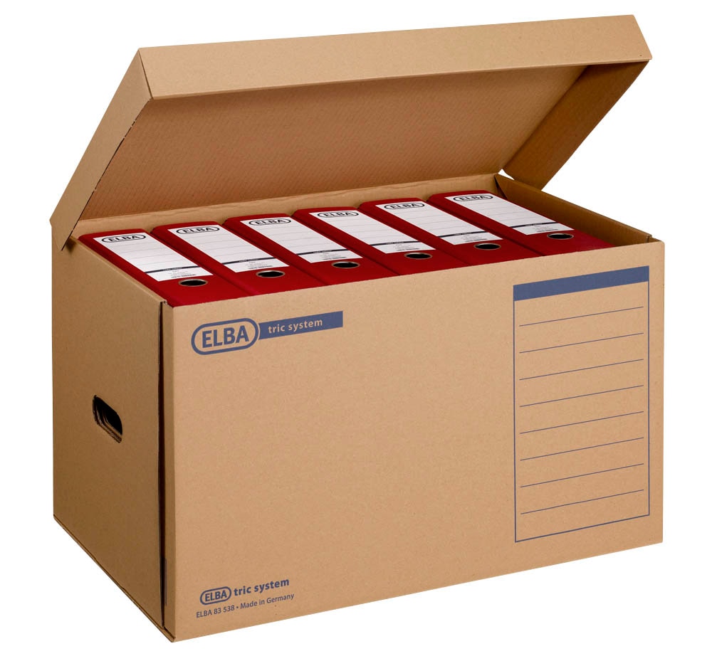 ELBA Archivcontainer tric system braun 54,5 x 36,0 x 32,0 cm, 10 St ...