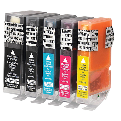 Artikelbild 3 für office discount schwarz, cyan, magenta, gelb Druckerpatronen kompatibel zu Canon PGI-5 BK,CLI-8 BK/C/M/Y, 5er-Set, Artikelnummer 202846