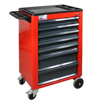 Artikelbild 2 für ADB Basic Werkstattwagen rot 7 Schubladen, Artikelnummer 204139