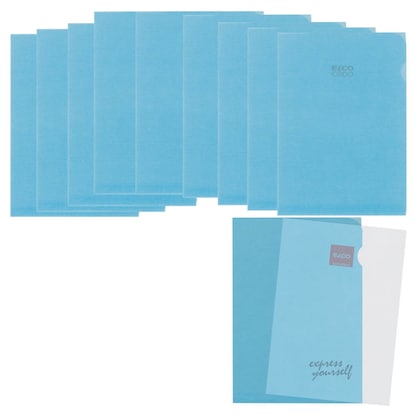 Artikelbild für 10 ELCO Sichthüllen Ordo transparent DIN A4 blau glatt 80 g/qm, Artikelnummer 116244