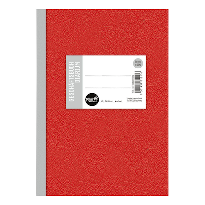 Artikelbild 2 für Ursus Geschäftsbuch ca. DIN A5 kariert, rot Hardcover 192 Seiten, Artikelnummer 991109