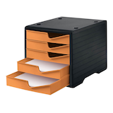 Artikelbild 1 für styro Schubladenbox styroswingbox apricot 275-8430.4191, DIN A4 mit 5 Schubladen, Artikelnummer 660297