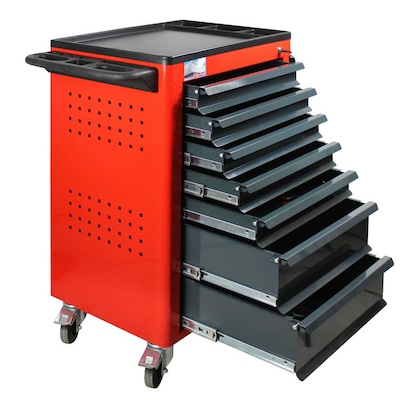 Artikelbild 3 für ADB Basic Werkstattwagen rot 7 Schubladen, Artikelnummer 204139