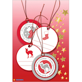 Artikelbild 1 für HERMA Geschenkanhänger weiß/rot/grau Xmas mit Motiv Ø 5,0 cm 4 St., Artikelnummer 755717