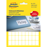 Artikelbild 1 für 1.800 AVERY Zweckform Etiketten 3312 weiß 18,0 x 12,0 mm, Artikelnummer 647230