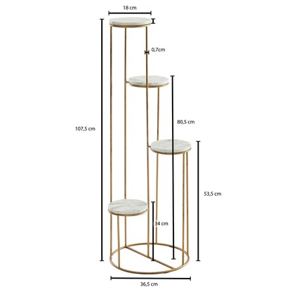 Artikelbild 6 für WOHNLING Pflanzenständer Metall gold rund 36,5 x 107,5 cm, Artikelnummer 166498