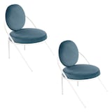 Artikelbild 1 für meet powered by PAPERFLOW Sessel SATURNE blau weiß Stoff, 2 St., Artikelnummer 230687