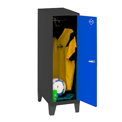 Artikelbild für Simonrack Spind SIMONLOCKER DISM SINGLE anthrazit, blau 8425437120312, 1 Schließfach 30,0 x 50,0 x 101,5 cm, Artikelnummer 355717