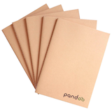 Artikelbild 1 für 5 pandoo Notizhefte DIN A5 blanko, natur Softcover 40 Seiten, Artikelnummer 616560