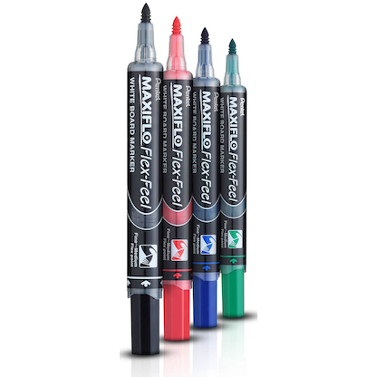 Artikelbild 7 für Pentel MAXIFLO Flex-Feel Set Whiteboard-Marker farbsortiert 2,0 - 5,0 mm, 1 Set, Artikelnummer 173011