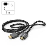 Artikelbild 1 für hama Ultra High Speed HDMI Kabel 1,0 m schwarz, grau, 1 St., Artikelnummer 660082
