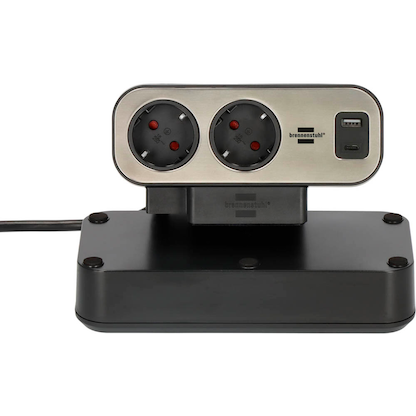 Artikelbild 3 für brennenstuhl estilo Duplex USB 10-fach Tischsteckdose 2,0 cm schwarz, Artikelnummer 482552