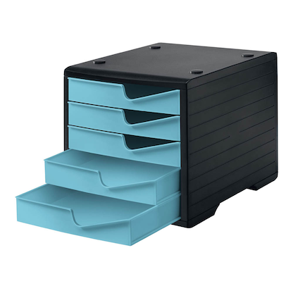Artikelbild 3 für styro Schubladenbox styroswingbox aqua 275-8430.5291, DIN A4 mit 5 Schubladen, Artikelnummer 660262