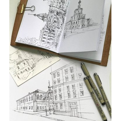 Artikelbild 7 für Sakura Pigma Micron Fineliner-Set farbsortiert 0,25 + 0,45 + 0,60 mm, 4 St., Artikelnummer 937286