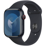 Artikelbild 1 für Apple Watch Series 9 45 mm Aluminium (GPS+Cellular) Sportarmband M/L mitternacht, Artikelnummer 162137
