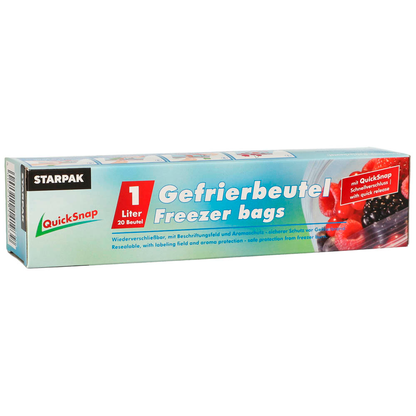 Artikelbild 5 für 20 STARPAK Gefrierbeutel QuickSnap 1,0 l, Artikelnummer 408551