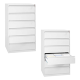 Artikelbild 1 für Gürkan Karteischrank reinweiß 6 Schubladen 76,0 x 62,0 x 132,0 cm, Artikelnummer 381814