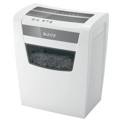 Artikelbild 5 für AKTION: LEITZ IQ Home Office Aktenvernichter mit Partikelschnitt P-4, 4 x 28 mm, bis 10 Blatt, weiß, Artikelnummer 818118