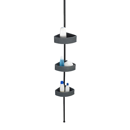 Artikelbild 2 für WENKO Teleskop-Duschregal Villata schwarz 28,0 x 20,5 x 78,0-275,0 cm, Artikelnummer 804231