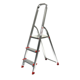 Artikelbild 1 für SZ Metall Stehleiter einseitig silber 3 Stufen, H: 126,0 cm, Artikelnummer 339531