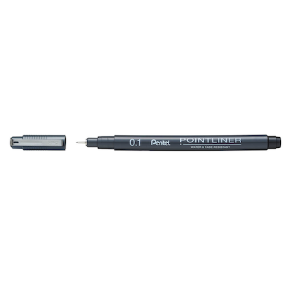 Artikelbild 5 für Pentel Pointliner Fineliner-Set schwarz, 1 Set, Artikelnummer 173007