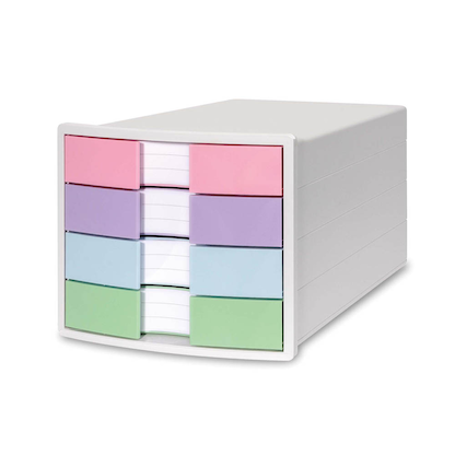 Artikelbild 4 für HAN Schubladenbox IMPULS rosa, lila, blau, grün 1012-129, DIN A4 mit 4 Schubladen, Artikelnummer 372346