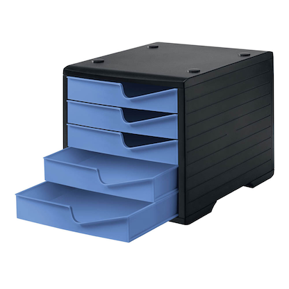 Artikelbild 3 für styro Schubladenbox styroswingbox cornflower 275-8430.621, DIN A4 mit 5 Schubladen, Artikelnummer 660284