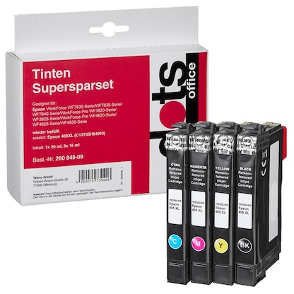Artikelbild 21 für dots schwarz, cyan, magenta, gelb Druckerpatronen kompatibel zu EPSON 405XL BK/C/M/Y, 4er-Set, Artikelnummer 260848