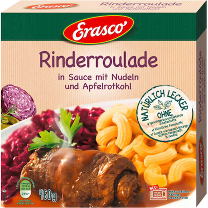 Artikelbild für Erasco Rinderroulade in Sauce mit Nudeln und Apfelrotkohl 1 St., Artikelnummer 531647