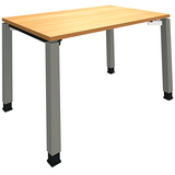 Artikelbild 1 für fm Sidney Schreibtisch buche rechteckig, 4-Fuß-Gestell silber 120,0 x 80,0 cm, Artikelnummer 269963