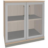 Artikelbild 1 für fm Aktenschrank Oldenburg, 4260429767649 akazie, Acrylglas klar 2 Fachböden 80,0 x 44,2 x 78,1 cm, Artikelnummer 565214