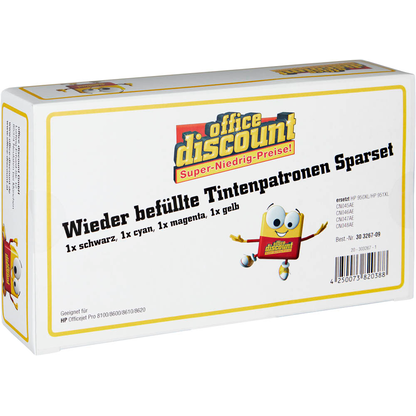 Artikelbild 2 für office discount schwarz, cyan, magenta, gelb Druckerpatronen kompatibel zu HP 950XL/951XL (C2P43AE), 4er-Set, Artikelnummer 303267