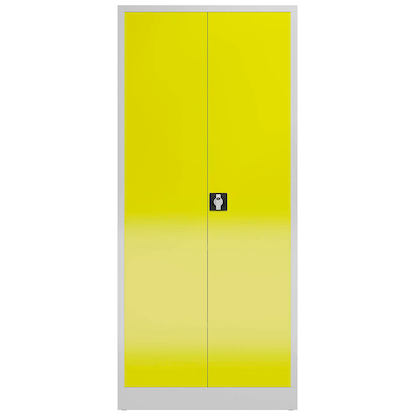 Artikelbild 3 für ClassiX Metallschrank X-530336 zinkgelb, lichtgrau 80,0 x 38,0 x 180,0 cm, aufgebaut, Artikelnummer 184428