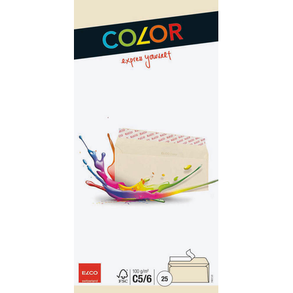 Artikelbild 4 für ELCO Briefumschläge Color DIN lang ohne Fenster hellchamois haftklebend 25 St., Artikelnummer 295426