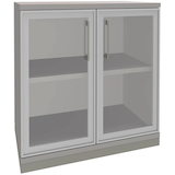 Artikelbild 1 für fm Aktenschrank Oldenburg, 4260429767793 lichtgrau, Acrylglas klar 2 Fachböden 80,0 x 44,2 x 78,1 cm, Artikelnummer 565248