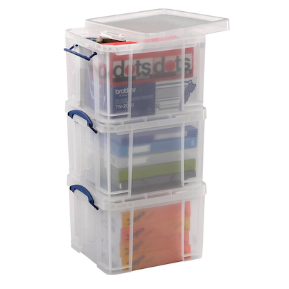 Artikelbild 2 für 2 + 1 GRATIS: Really Useful Box Aufbewahrungsboxen 35,0 l transparent 48,0 x 39,0 x 31,0 cm + GRATIS 1 St., Artikelnummer 341166